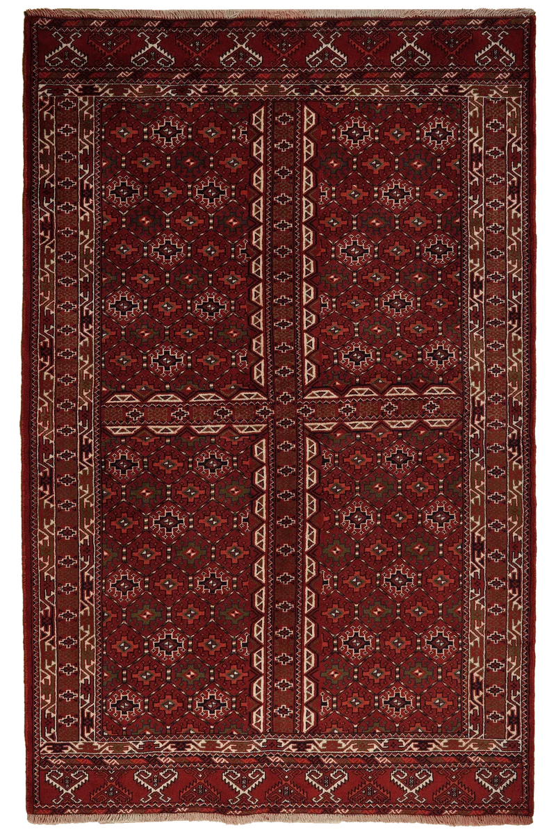 Turkman · Handgeknüpft – Rot, 215x138 cm