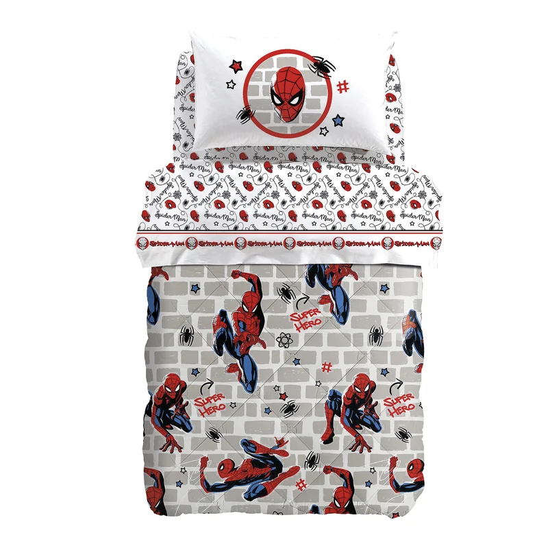 Trapunta spiderman wall in Cotone 300 gr/mq