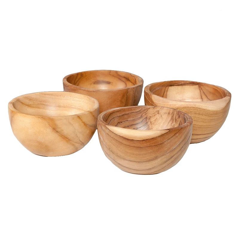 4tlg. Set Teak Schale LOLA ca.9cm Deko-Schale