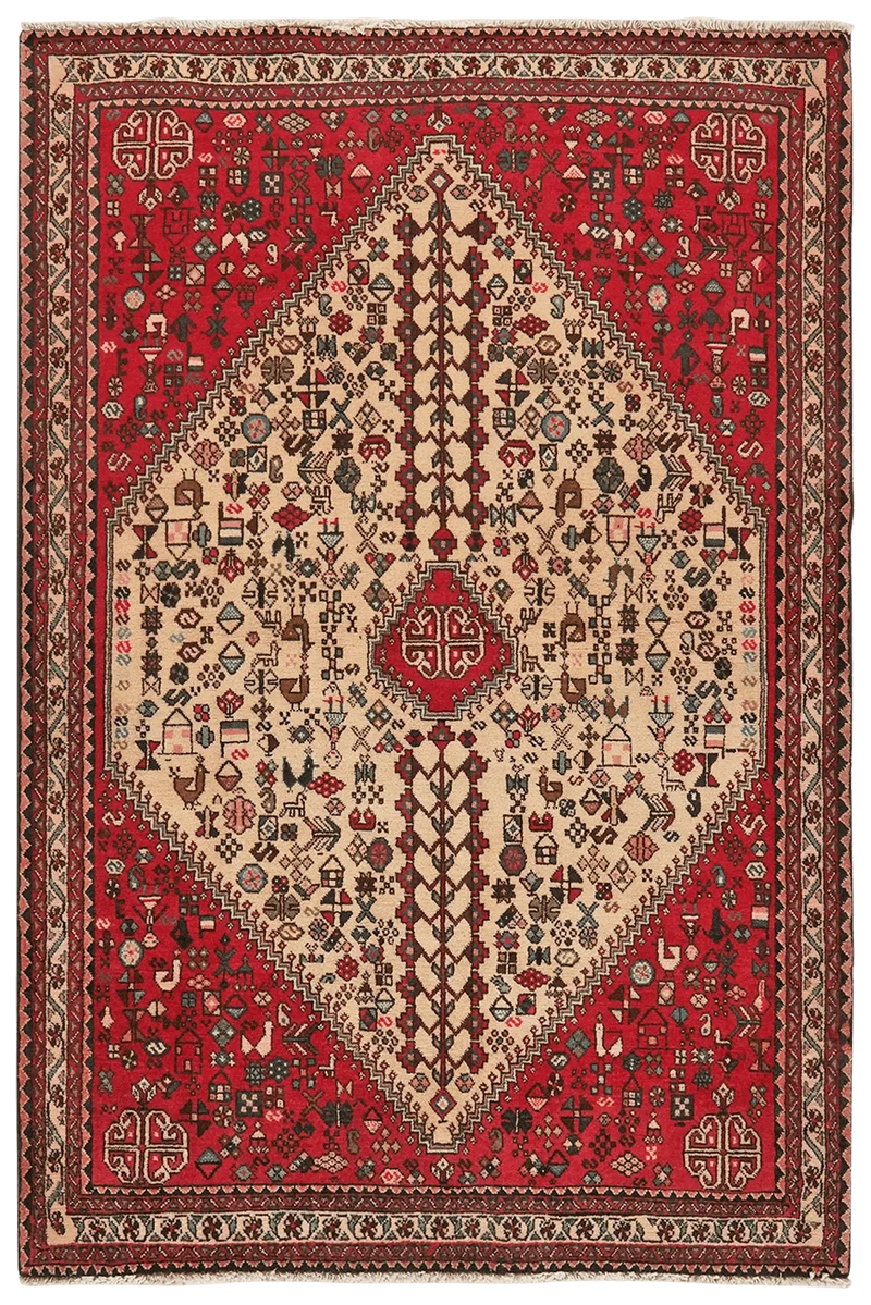 Abadeh · Handgeknüpft – Beige, 166x109 cm