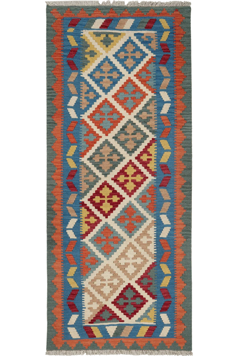 Kelim Gashgai · Handgewebt – Beige, 200x82 cm