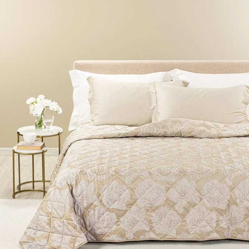 Copriletto Primaverile Flory in Raso Jacquard 80 gr/mq