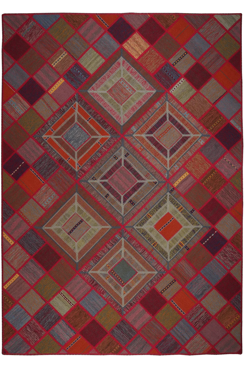 Kelim Tekkeh · Handgewebt – Bunt, 241x170 cm