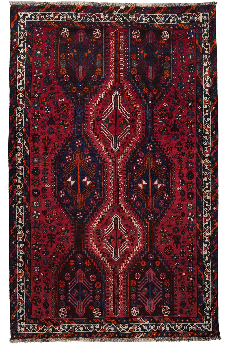 Shiraz · Handgeknüpft – Rot, 246x154 cm