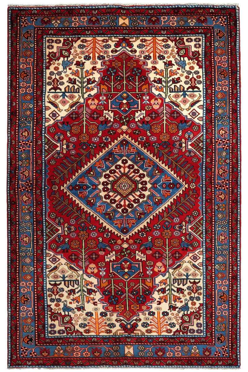 Nahavand · Handgeknüpft – Rot, 241x155 cm