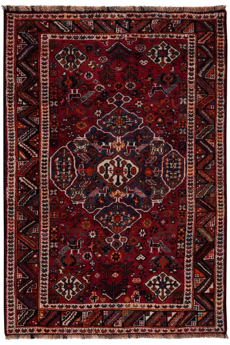 Gashgai · Handgeknüpft – Rot, 161x110 cm
