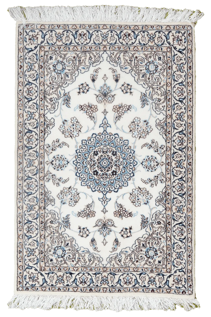 Nain 6La · Handgeknüpft – Beige, 91x60 cm