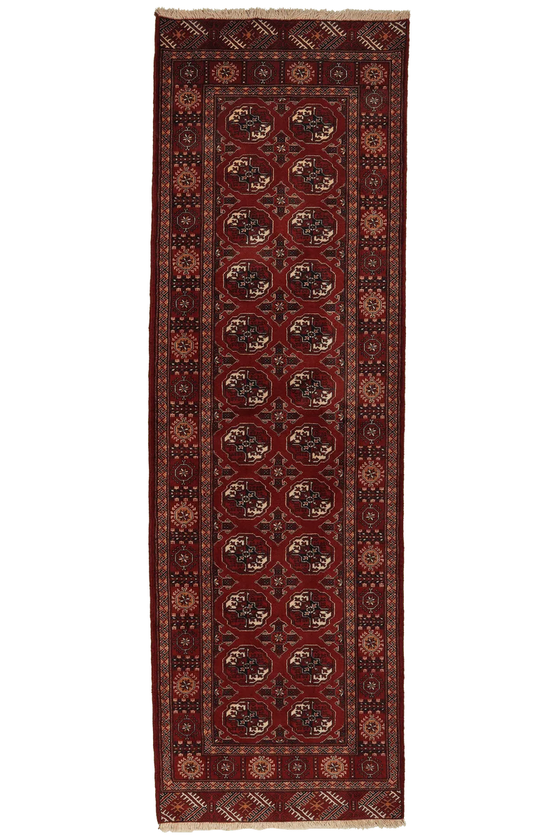 Turkman · Handgeknüpft – Rot, 277x87 cm