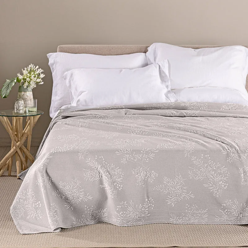 Copriletto Estivo brughiera in Raso Jacquard