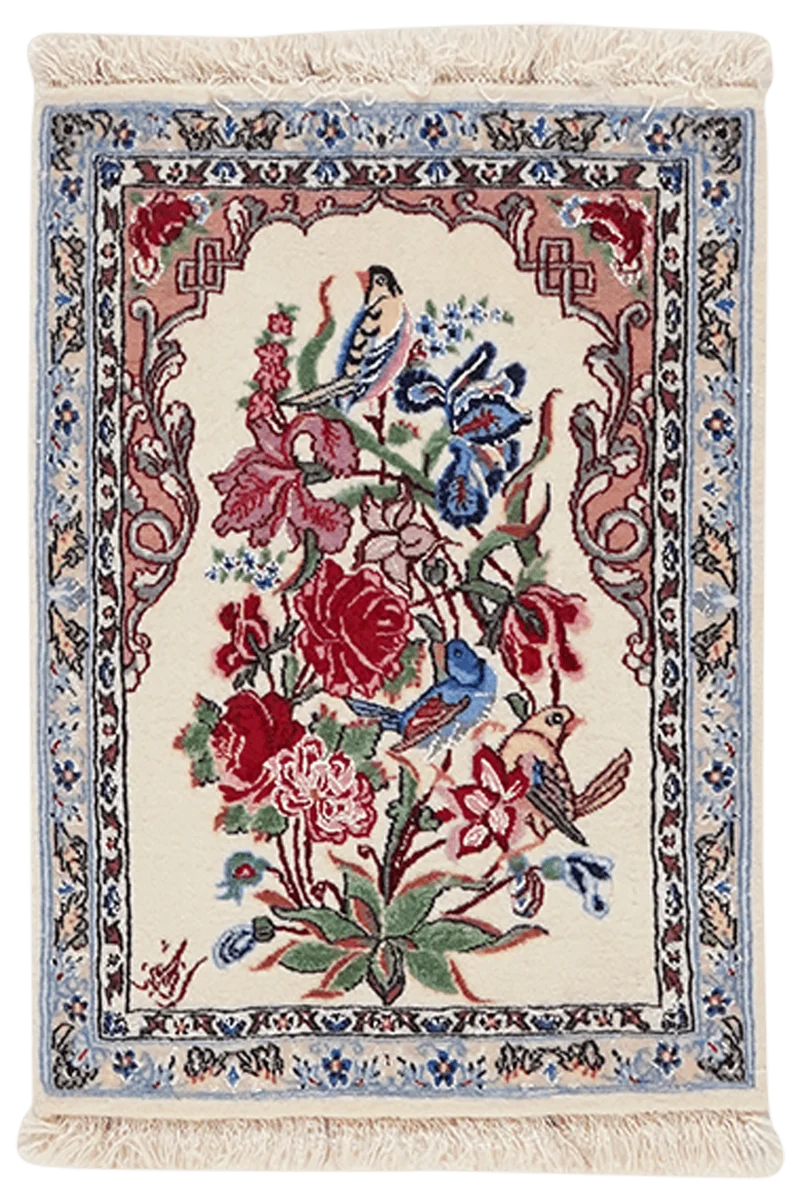 Isfahan · Handgeknüpft – Beige, 51x37 cm