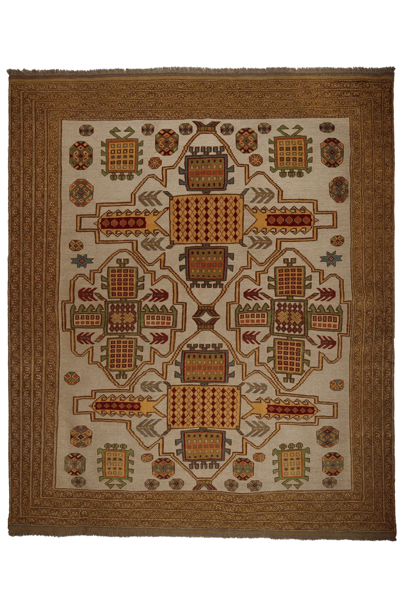 Kelim Belutch · Handgewebt – Braun, 253x212 cm