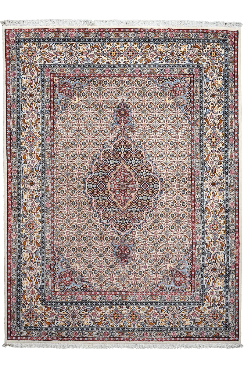 Moud Mahi · Handgeknüpft – Beige, 193x143 cm