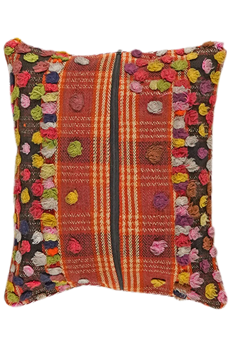 Kelim Kissen · Handgefertigt – Beige, 50x40 cm