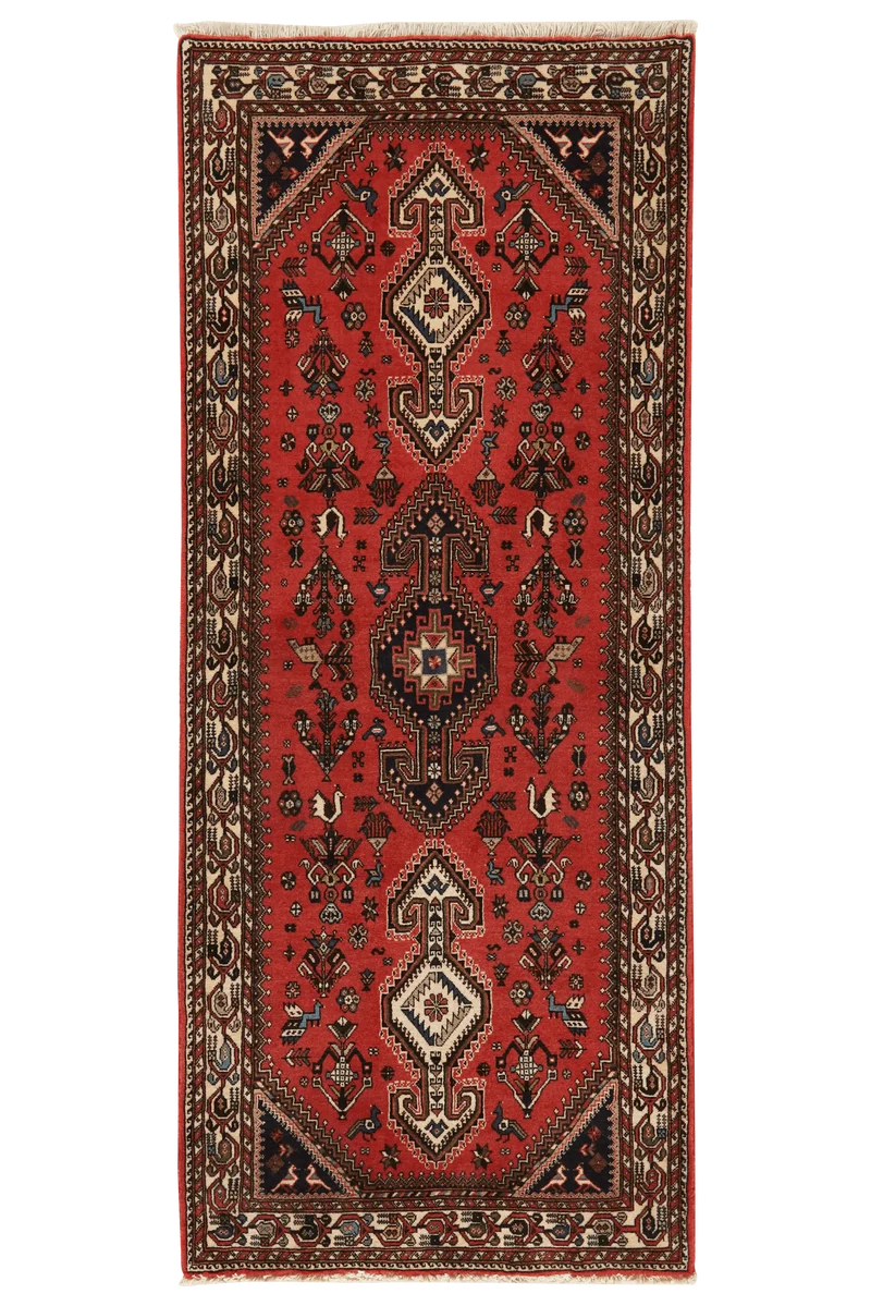 Nasrabad · Handgeknüpft – Rot, 198x78 cm
