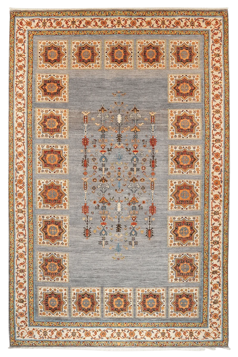 Rizbaf · Handgeknüpft – Blau, 332x217 cm