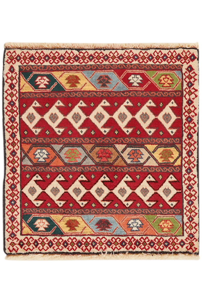 Gashgai · Handgeknüpft – Bunt, 65x63 cm