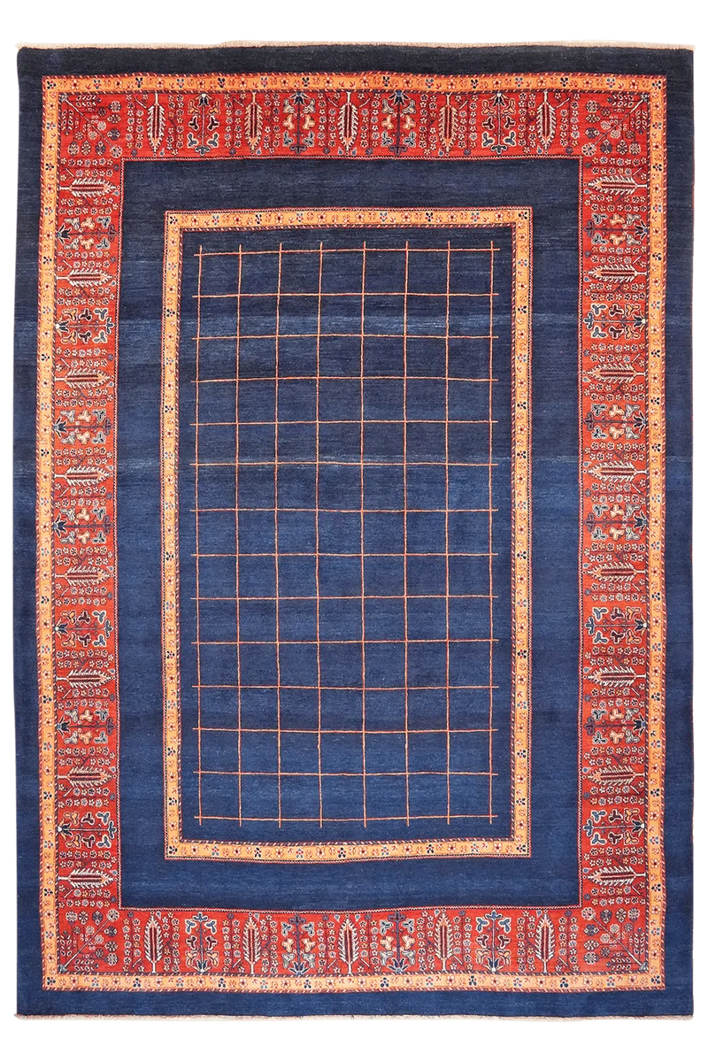 Rizbaf · Handgeknüpft – Blau, 353x250 cm