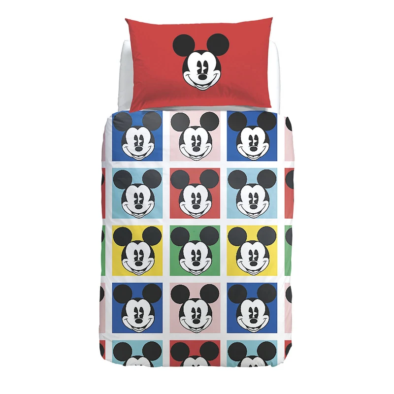 Copripiumino con federe mickey colors in Cotone
