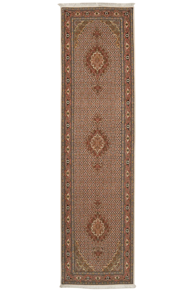Tabriz 50 Raj · Handgeknüpft – Braun, 321x85 cm