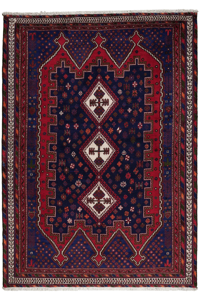 Afshar · Handgeknüpft – Rot, 225x160 cm