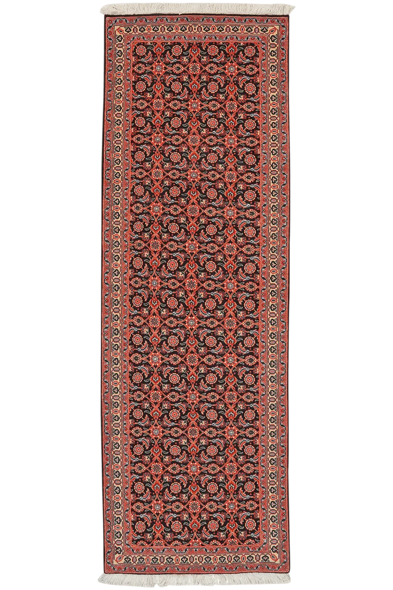 Tabriz 50 Raj · Handgeknüpft – Blau, 199x65 cm