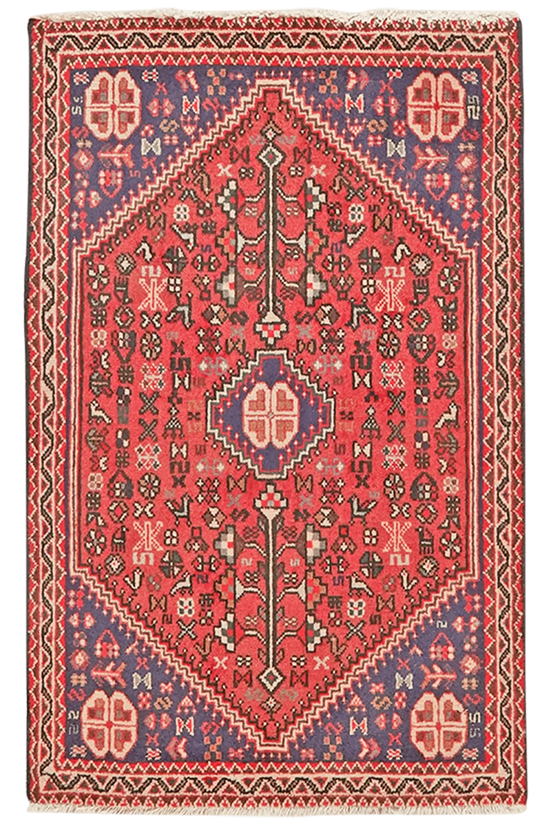 Abadeh · Handgeknüpft – Rot, 93x57 cm