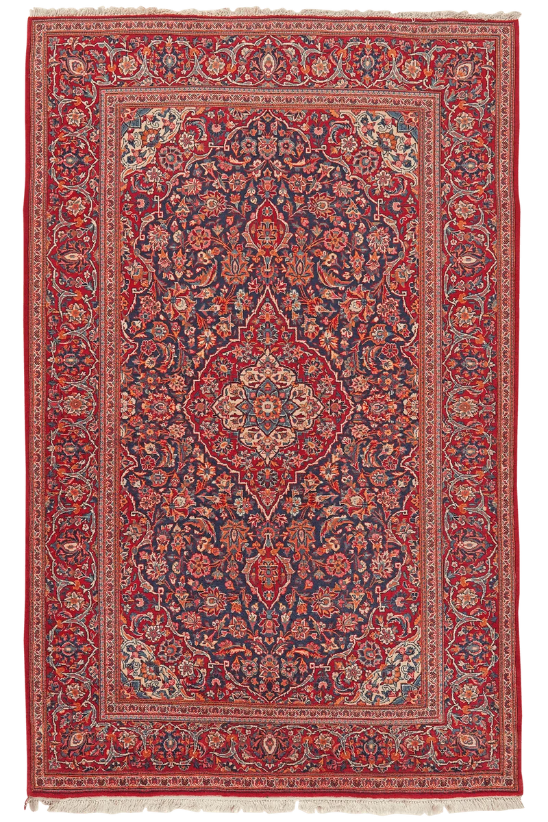 Kashan · Handgeknüpft – Blau, 212x137 cm