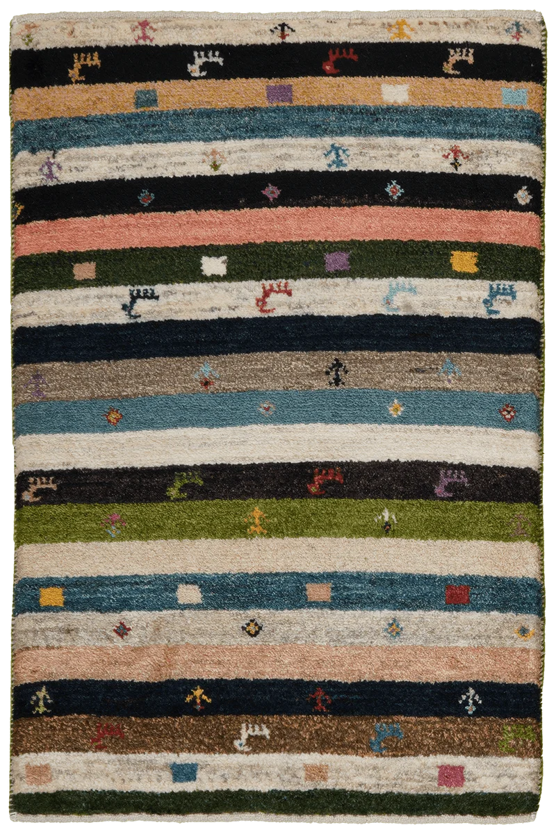 Gabbeh Sonnat · Handgeknüpft – Bunt, 93x61 cm