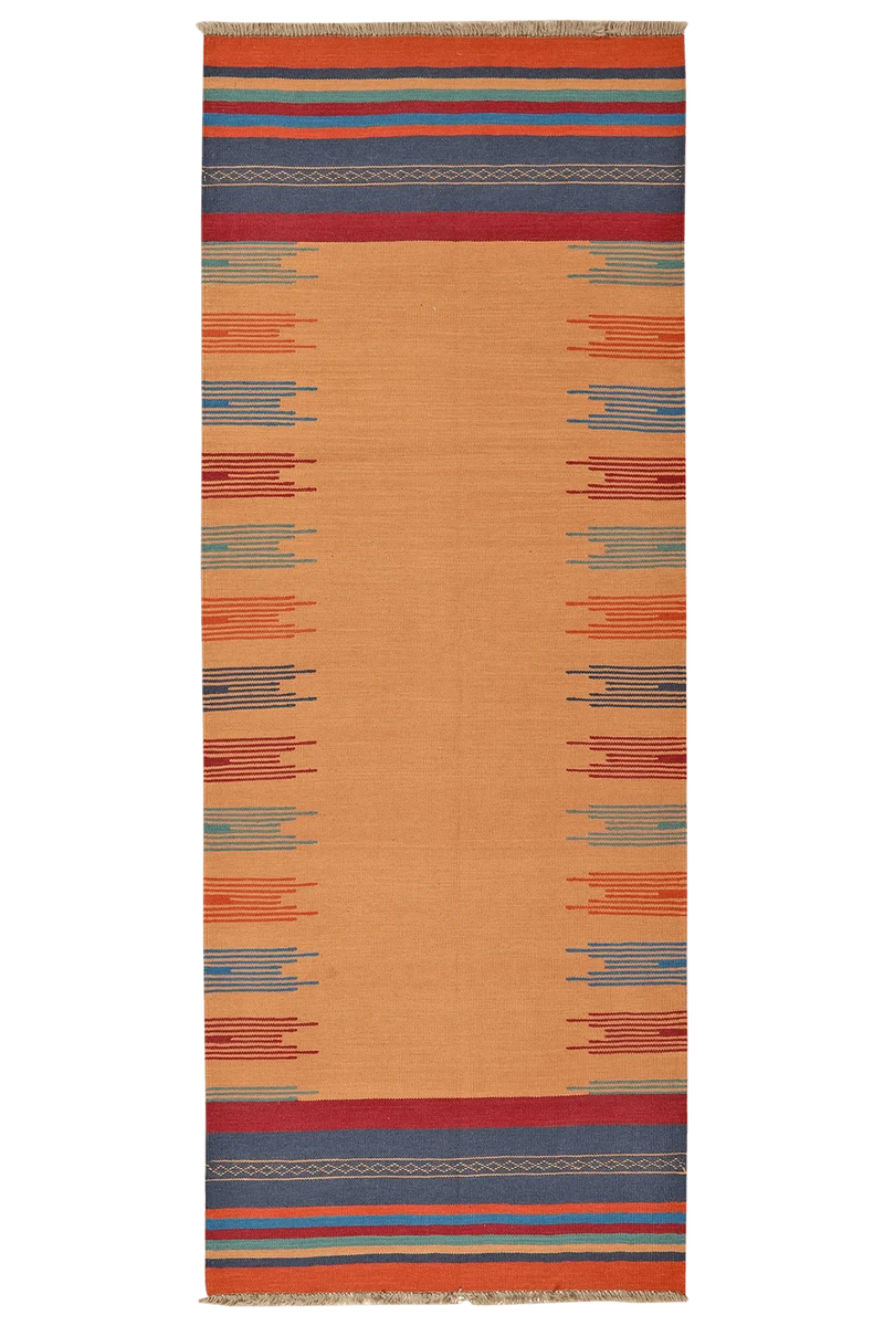 Kelim Gashgai · Handgewebt – Braun, 254x99 cm