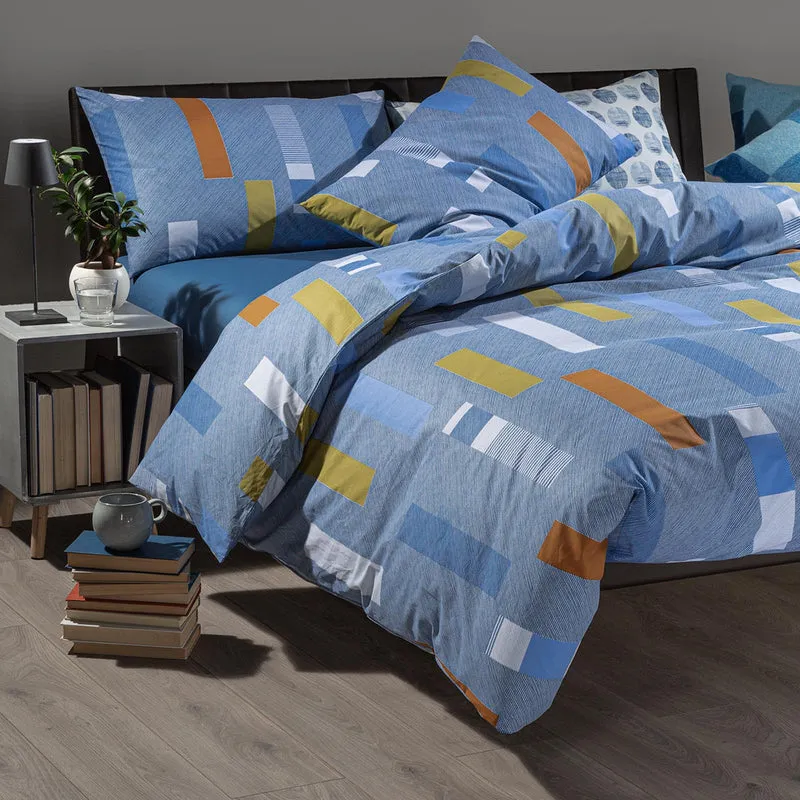 Completo Copripiumino denim Moderno in Cotone