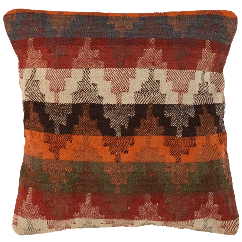 Kelim Kissen · Handgefertigt – Bunt, 65x65 cm
