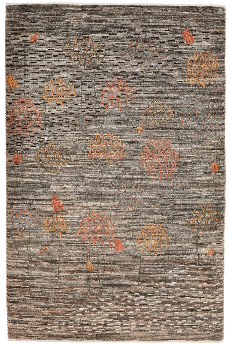 Rizbaf · Handgeknüpft – Grau, 132x86 cm