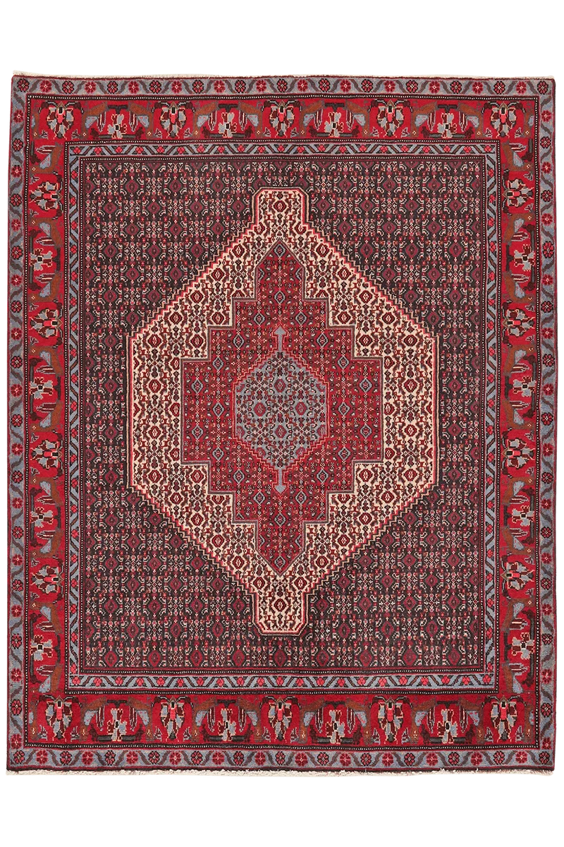 Senneh · Handgeknüpft – Beige, 155x124 cm
