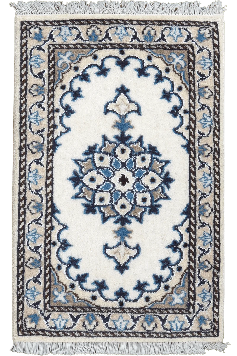 Nain 12La · Handgeknüpft – Beige, 60x39 cm