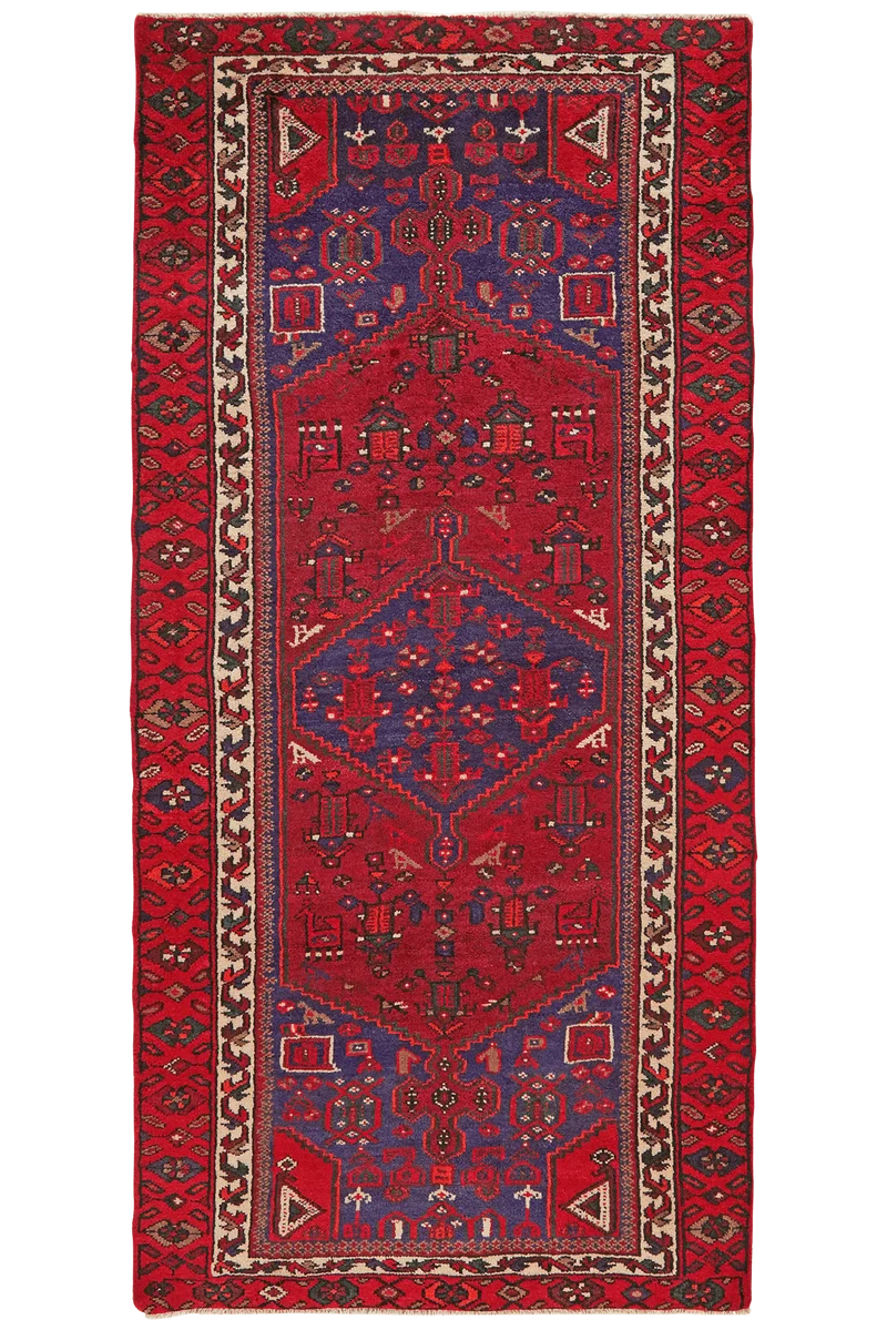 Khamseh · Handgeknüpft – Rot, 217x106 cm