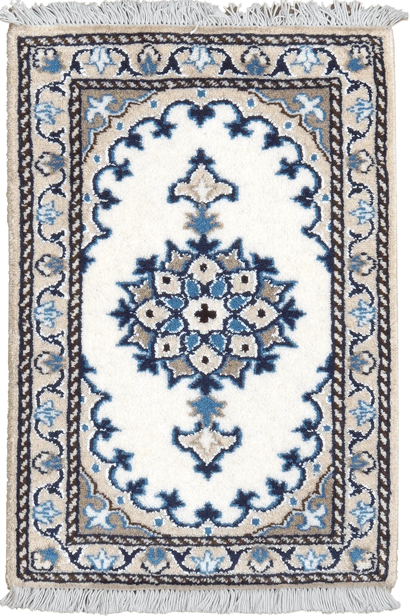 Nain 12La · Handgeknüpft – Beige, 58x39 cm