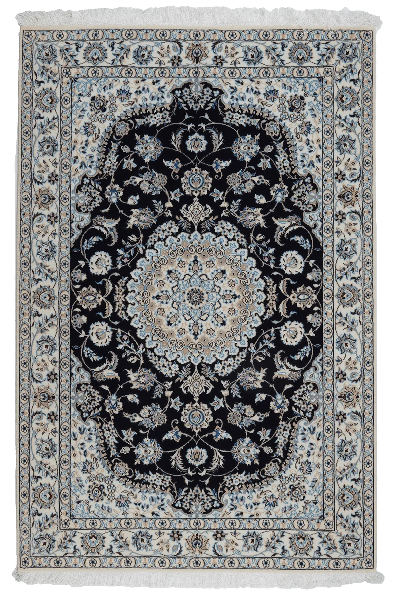 Nain 6La · Handgeknüpft – Blau, 157x103 cm