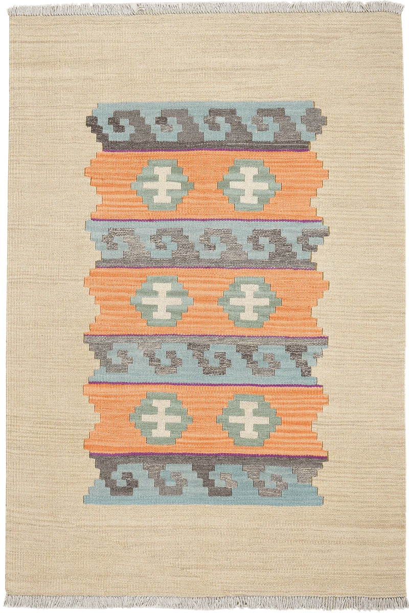 Kelim Gashgai · Handgewebt – Beige, 155x105 cm