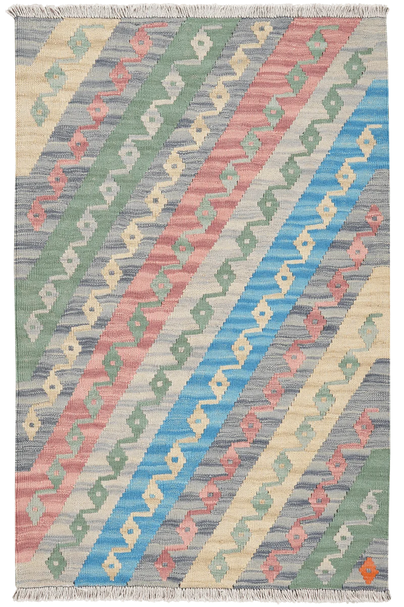 Kelim Gashgai · Handgewebt – Bunt, 128x83 cm