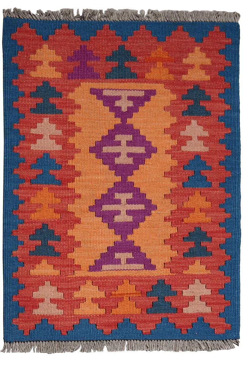 Kelim Gashgai · Handgewebt – Orange, 84x61 cm