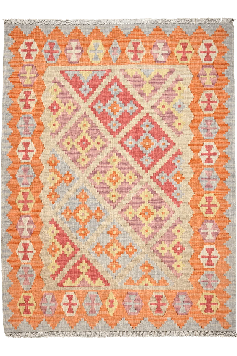 Kelim Gashgai · Handgewebt – Beige, 170x129 cm
