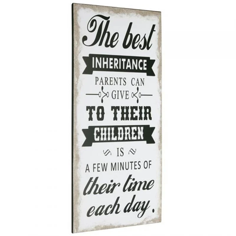 Wandbild zum Hängen Metallschild PARENTS 60x30cm