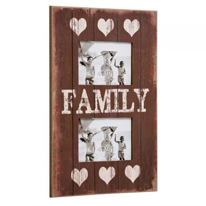 Multi Fotorahmen FAMILY Bilderrahmen 27x37cm Braun