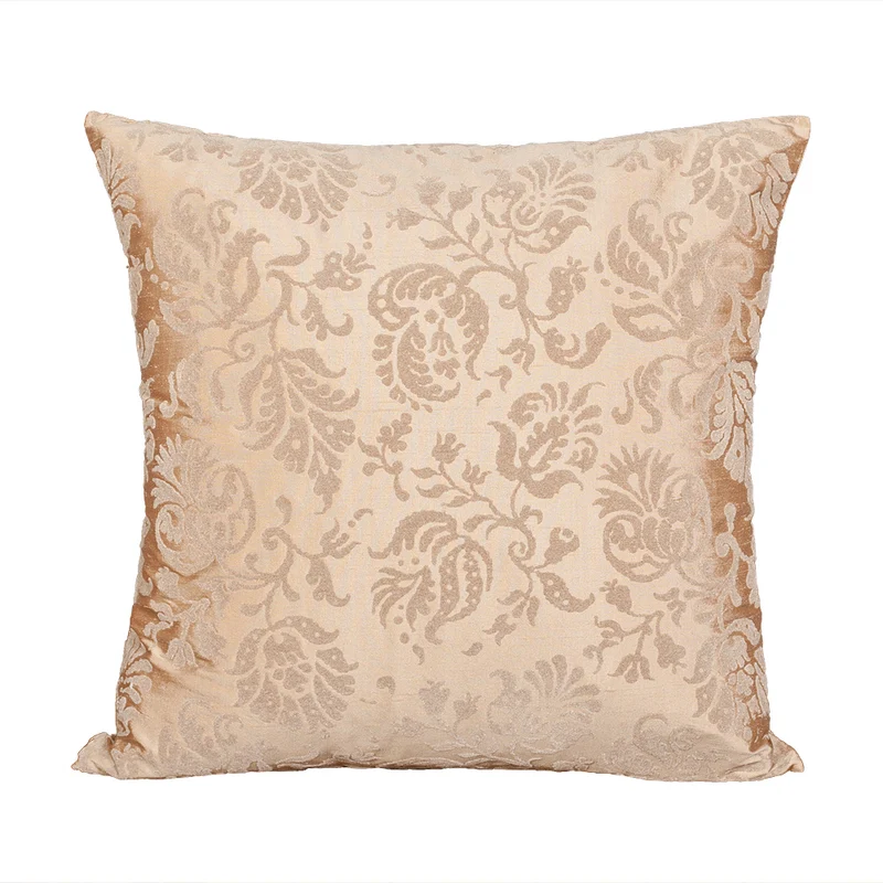 Kissen SILK Beige 40x40cm Seide Ornamente Zierkissen
