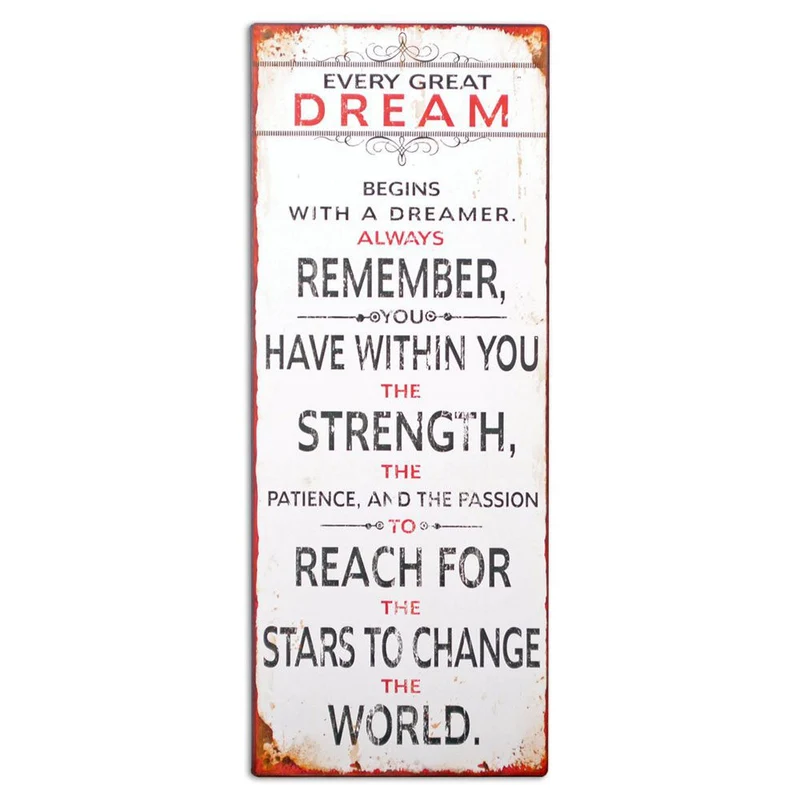 Landhaus Metallschild DREAM Vintage Retro Schild