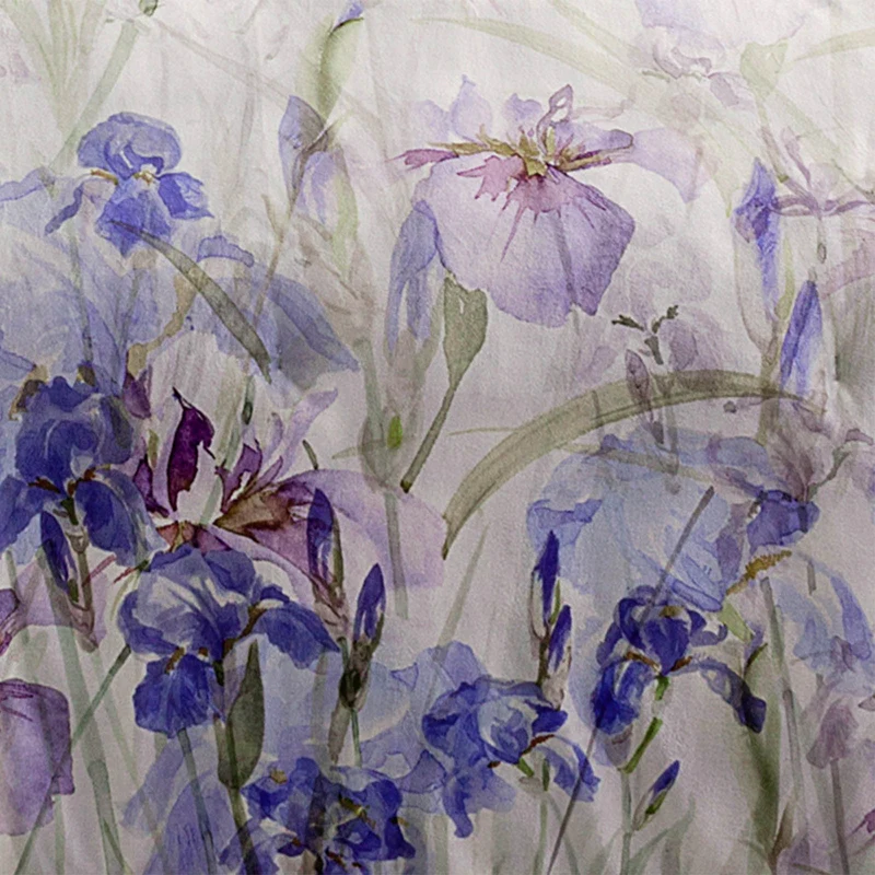 Trapunta in Raso di cotone Irises Mirabello Floreale