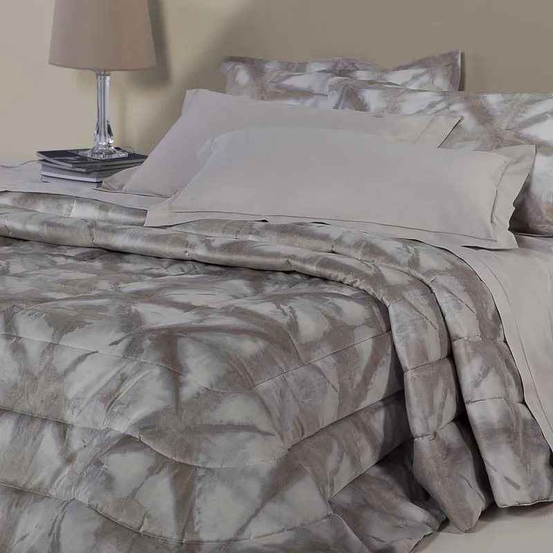 Copriletto Primaverile shibori in Velluto e Raso 90 gr/mq