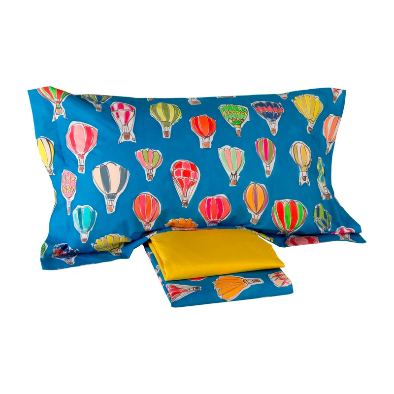 Completo Lenzuola balloons Moderno in Percalle