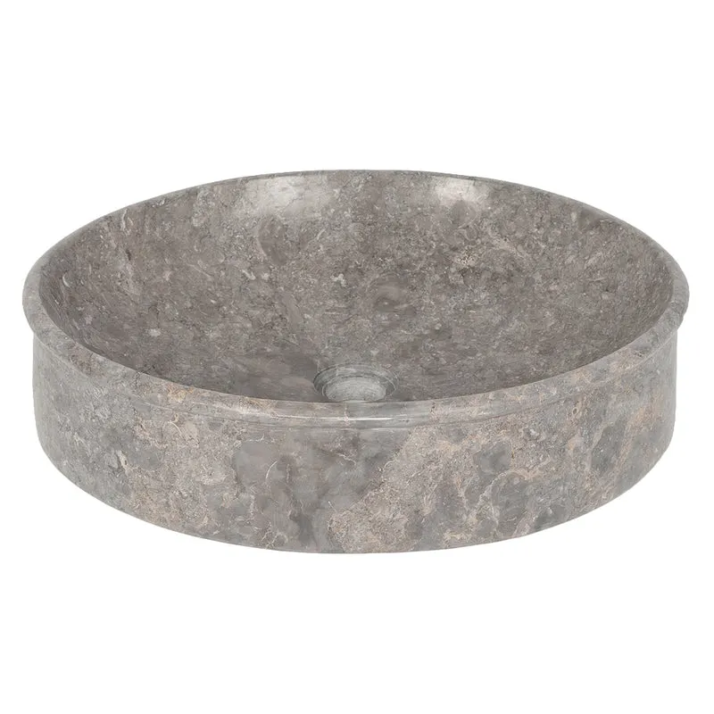 Marmor Waschbecken MARMER-oval Grau