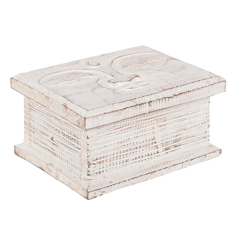 Holz-Box KOTAK Albasia White Wash